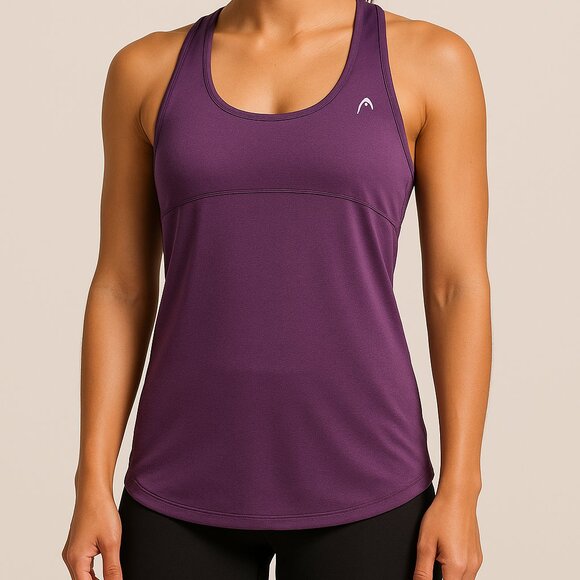 Athletic Tennis Training Racerback Purple Tank Top HEAD Medium - Picture 1 of 9